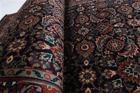 Agra Blue Runner Hand Knotted 28 X 100 Area Rug 250-22669 Image 11