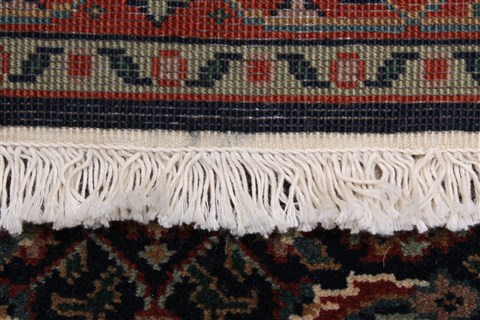 Agra Blue Runner Hand Knotted 28 X 100 Area Rug 250-22669 Image 1