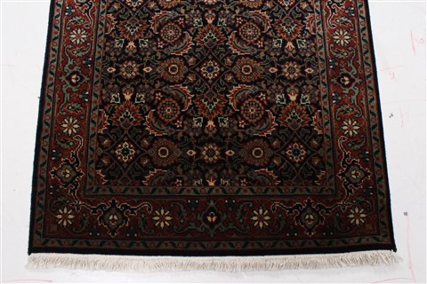 Agra Blue Runner Hand Knotted 28 X 100 Area Rug 250-22669 Image 6