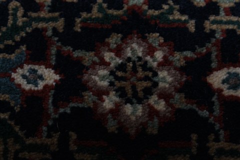 Agra Blue Runner Hand Knotted 28 X 100 Area Rug 250-22669 Image 8