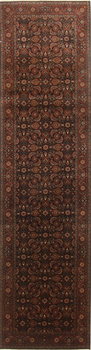 Agra Blue Runner Hand Knotted 28 X 100 Area Rug 250-22669 Image 0
