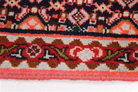 Sanandaj Blue Runner Hand Knotted 24 X 100 Area Rug 250-22671 Image 4