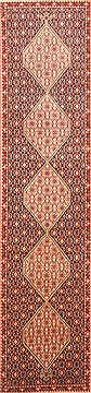 Sanandaj Blue Runner Hand Knotted 2'4" X 10'0"  Area Rug 250-22671