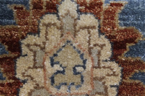 Pishavar Blue Runner Hand Knotted 26 X 101 Area Rug 250-22672 Image 2