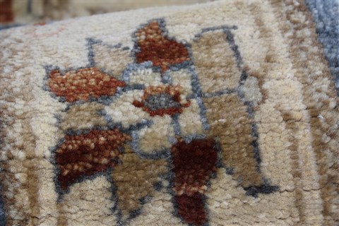 Pishavar Blue Runner Hand Knotted 26 X 101 Area Rug 250-22672 Image 3