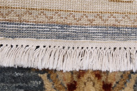 Pishavar Blue Runner Hand Knotted 26 X 101 Area Rug 250-22672 Image 6