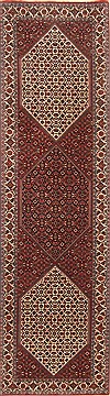 Persian Bidjar Brown Runner 10 to 12 ft Wool Carpet 22673