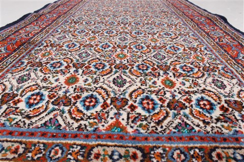 Mood Beige Runner Hand Knotted 27 X 910  Area Rug 250-22679 Image 3