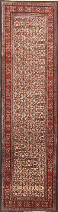 Mood Beige Runner Hand Knotted 27 X 910  Area Rug 250-22679 Image 0