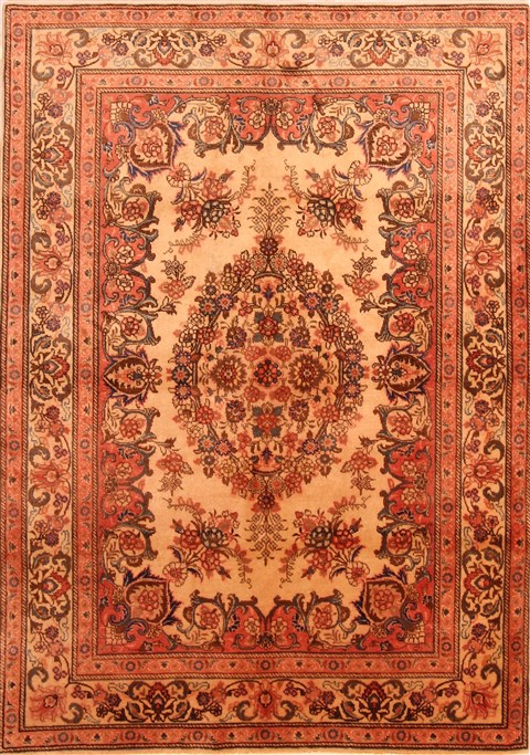 Tabriz Red Hand Knotted 49 X 68 Area Rug 100-22680 Image 0