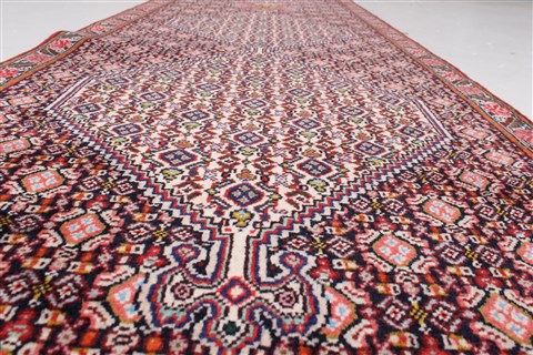 Sanandaj Black Runner Hand Knotted 25 X 97 Area Rug 250-22684 Image 2