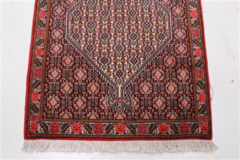 Sanandaj Black Runner Hand Knotted 25 X 97 Area Rug 250-22684 Image 5