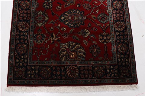 Agra Red Runner Hand Knotted 28 X 101 Area Rug 250-22691 Image 8