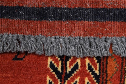Kazak Brown Runner Hand Knotted 25 X 97 Area Rug 250-22692 Image 2