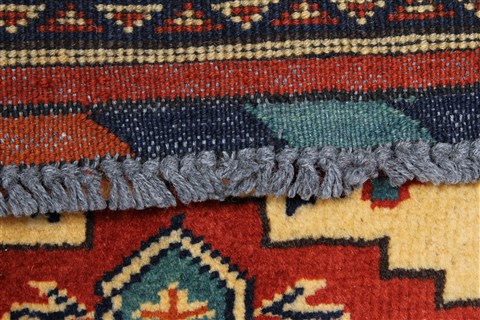 Kazak Yellow Runner Hand Knotted 28 X 99 Area Rug 250-22694 Image 2