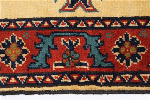 Kazak Yellow Runner Hand Knotted 28 X 99 Area Rug 250-22694 Image 4