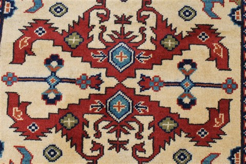 Kazak Yellow Runner Hand Knotted 28 X 99 Area Rug 250-22694 Image 5