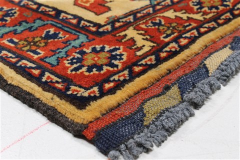 Kazak Yellow Runner Hand Knotted 28 X 99 Area Rug 250-22694 Image 8