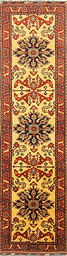 Kazak Yellow Runner Hand Knotted 2'8" X 9'9"  Area Rug 250-22694