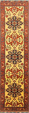 Kazak Yellow Runner Hand Knotted 2'8" X 9'9"  Area Rug 250-22694