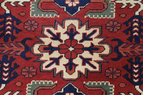 Turkman Brown Runner Hand Knotted 211 X 99 Area Rug 250-22695 Image 4