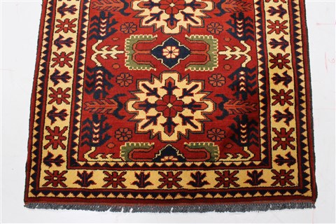 Turkman Brown Runner Hand Knotted 211 X 99 Area Rug 250-22695 Image 5