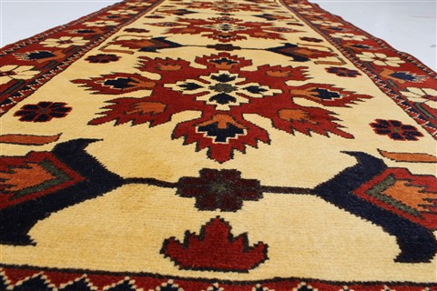 Kazak Yellow Runner Hand Knotted 210 X 911 Area Rug 250-22696 Image 4