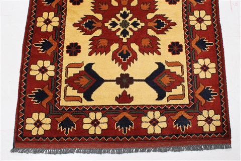Kazak Yellow Runner Hand Knotted 210 X 911 Area Rug 250-22696 Image 7