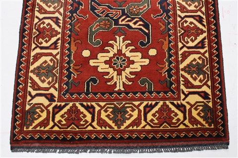 Turkman Brown Runner Hand Knotted 211 X 93 Area Rug 250-22697 Image 5