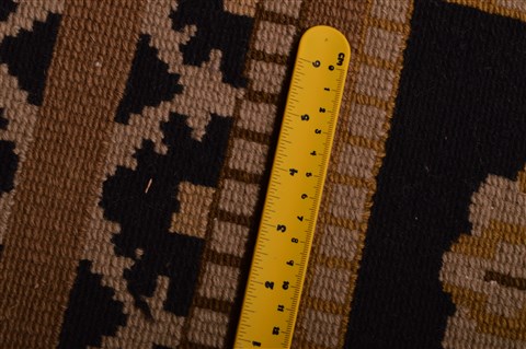 Asian Inspired Brown Hand Knotted 91 X 119 Area Rug 100-22702 Image 3
