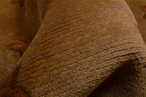 Asian Inspired Brown Hand Knotted 91 X 119 Area Rug 100-22702 Image 7