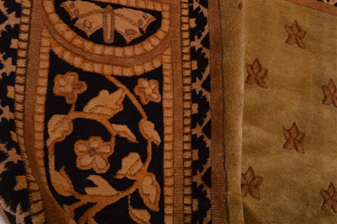 Asian Inspired Brown Hand Knotted 91 X 119 Area Rug 100-22702 Image 9