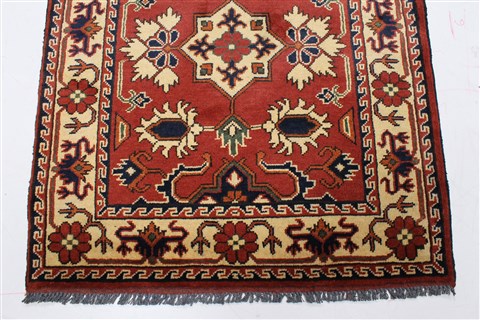 Turkman Brown Runner Hand Knotted 210 X 910 Area Rug 250-22704 Image 6