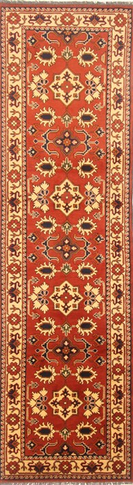 Turkman Brown Runner Hand Knotted 210 X 910 Area Rug 250-22704 Image 0