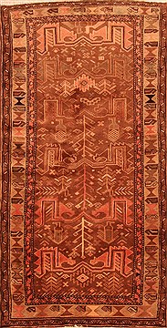 Persian Zanjan Brown Runner 6 to 9 ft Wool Carpet 22711