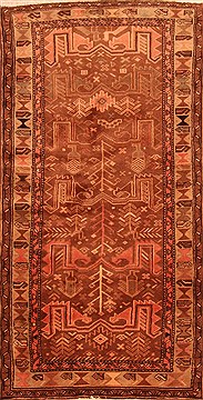 Persian Zanjan Brown Runner 6 to 9 ft Wool Carpet 22711