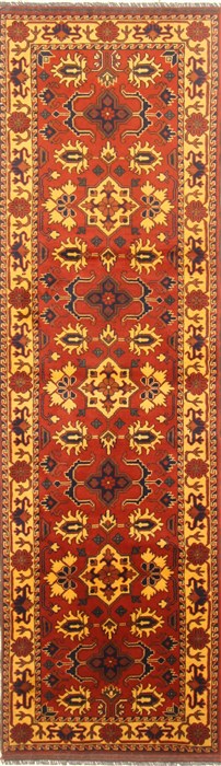 Turkman Brown Runner Hand Knotted 28 X 810  Area Rug 250-22713 Image 0
