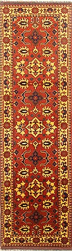 Indian Turkman Brown Runner 6 to 9 ft Wool Carpet 22713