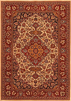 Romania Tabriz Red Rectangle 4x6 ft Wool Carpet 22718