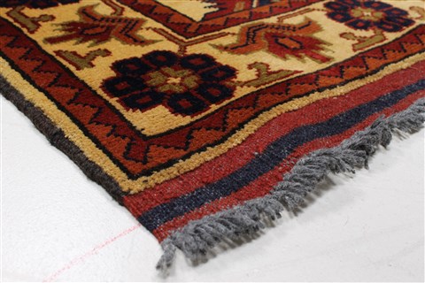 Kazak Yellow Runner Hand Knotted 29 X 97 Area Rug 250-22729 Image 7