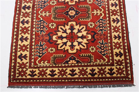 Turkman Brown Runner Hand Knotted 29 X 93 Area Rug 250-22739 Image 5