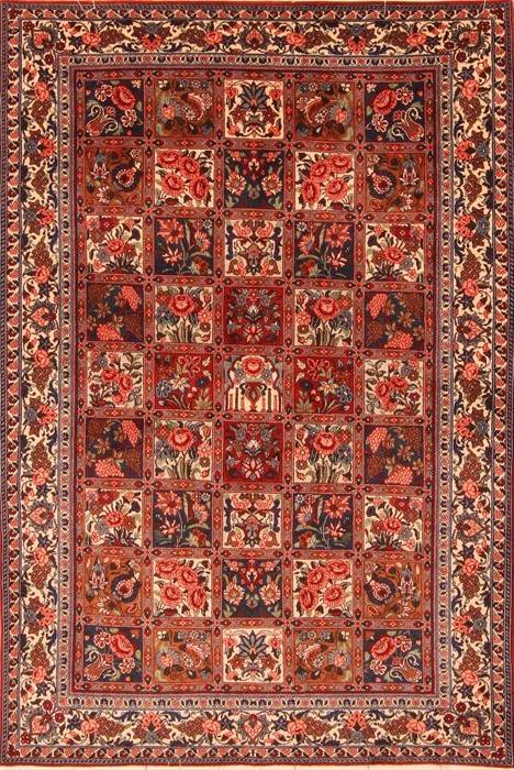 Bakhtiar Multicolor Hand Knotted 48 X 68 Area Rug 100-22742 Image 0