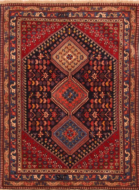 Yalameh Red Hand Knotted 50 X 68 Area Rug 253-22743 Image 0