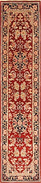 Sanandaj Red Runner Hand Knotted 2'3" X 10'0"  Area Rug 250-22746