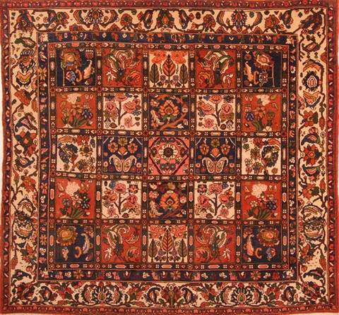 Bakhtiar Red Hand Knotted 65 X 68 Area Rug 100-22751 Image 0