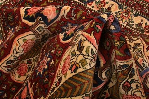 Bakhtiar Red Hand Knotted 50 X 78 Area Rug 100-22759 Image 2