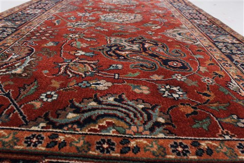 Sarouk Red Runner Hand Knotted 28 X 1110 Area Rug 250-22760 Image 15