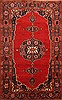 Hamedan Red Hand Knotted 53 X 83  Area Rug 253-22764 Thumb 0