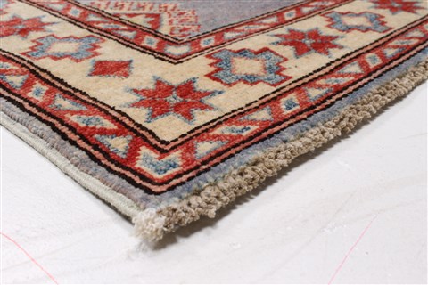 Kazak Blue Runner Hand Knotted 28 X 121  Area Rug 250-22769 Image 6