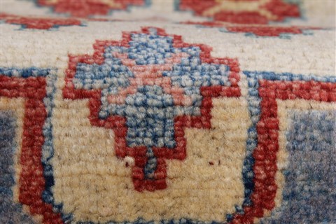 Kazak Blue Runner Hand Knotted 28 X 121  Area Rug 250-22769 Image 8